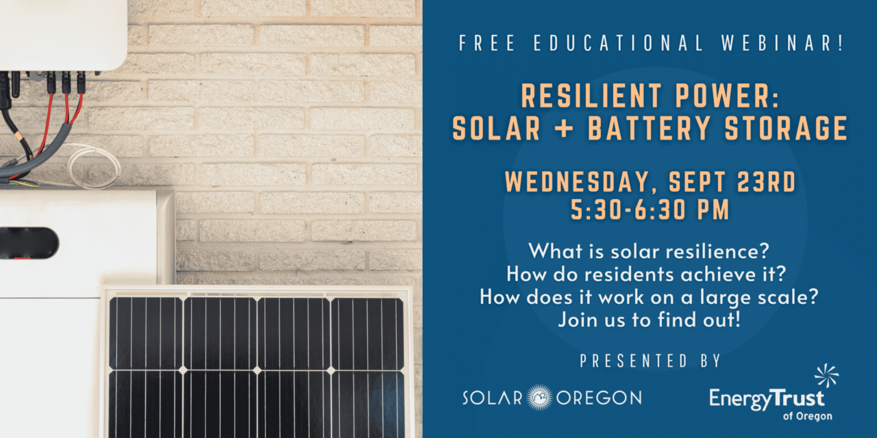 Resilient Power: Solar + Battery Storage (Sept 2026)